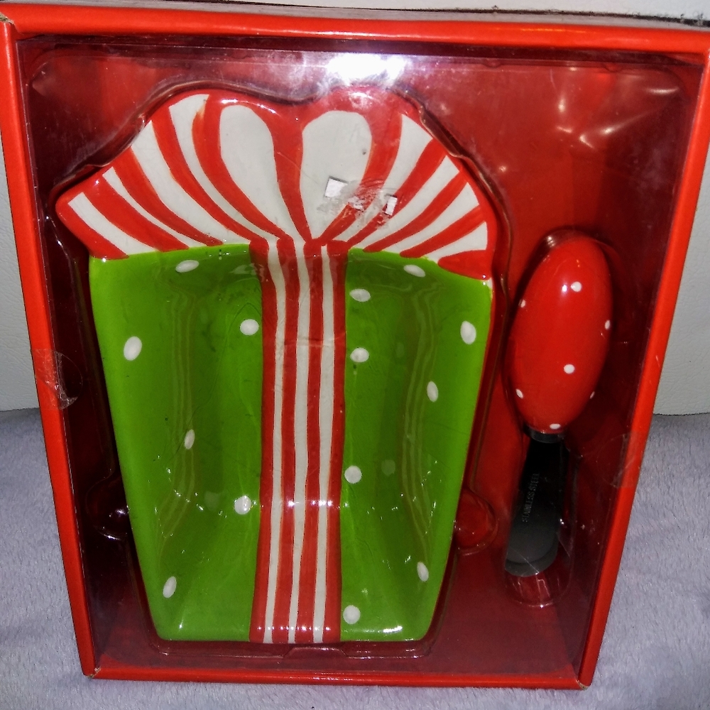 🎄🎅 bowl and spread knife set